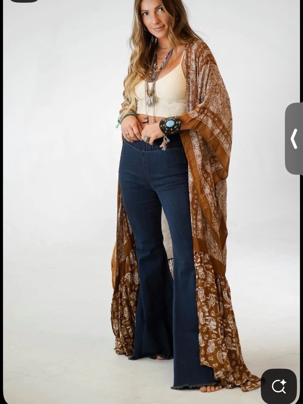 Light Cream kimono-kaftan